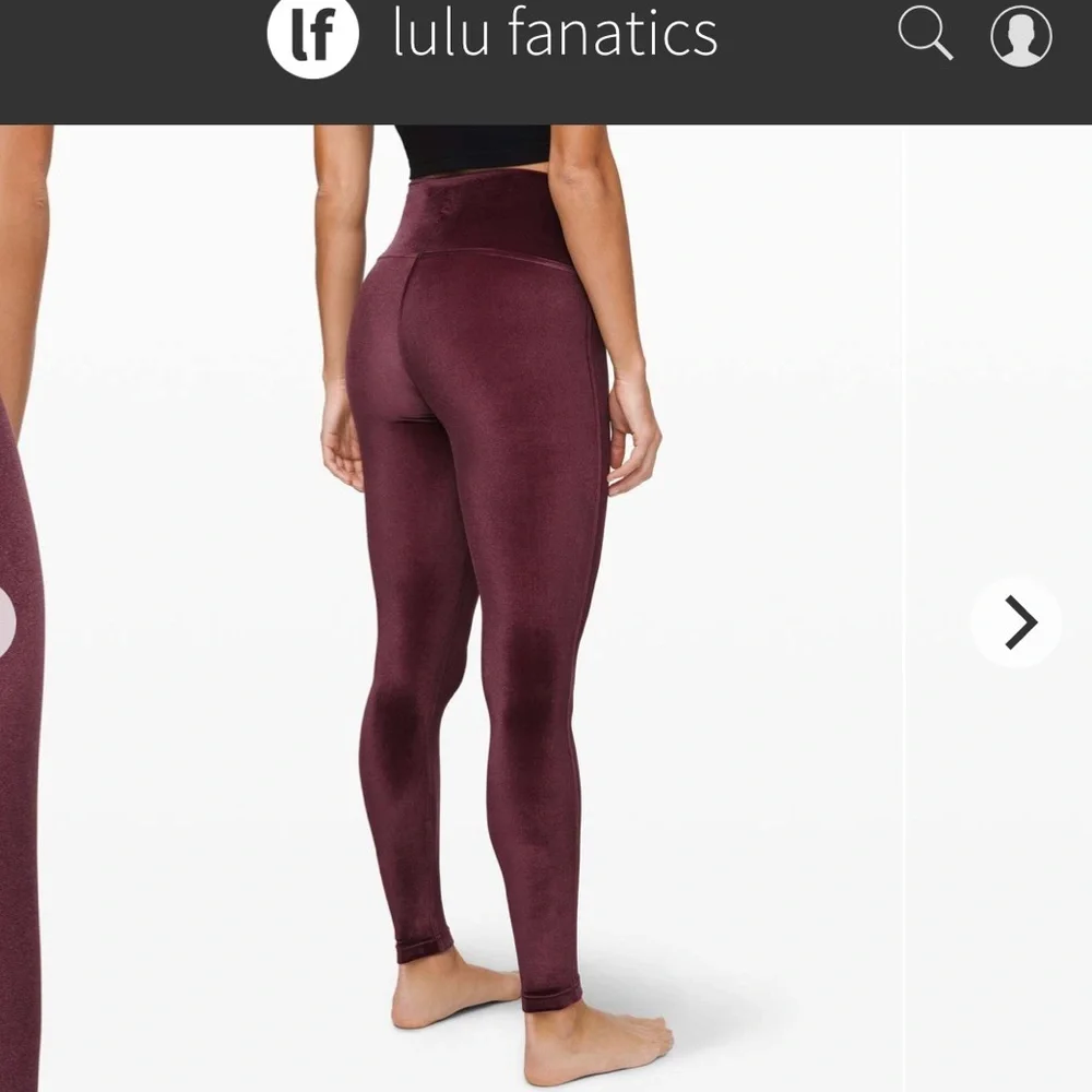 Lululemon Wunder Lounge High-Rise Tight 28" Velvet Sz 8 Garnet Special Edition - Picture 2 of 7